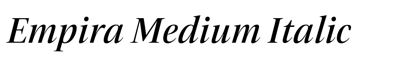 Empira Medium Italic
